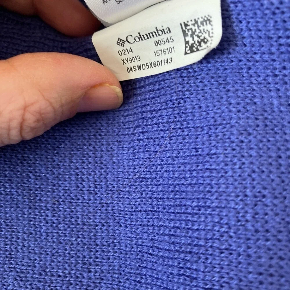 Columbia purple small medium Child's knit beanie